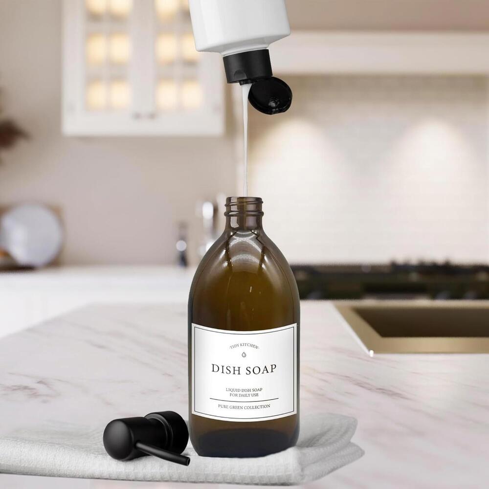 Brown Glass Dish Soap Dispenser - Picture 6 of 8
